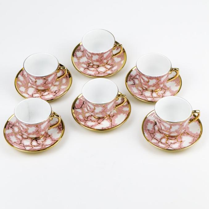 

Hampers Wedding Gift Cangkir Keramik Set 6 in 1 Gelas + Piring Lepek