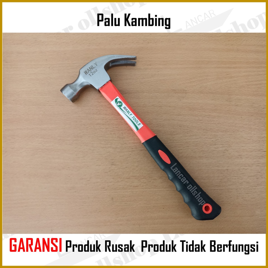 Palu kambing gagang fiber magnet GERIGI 12 oz / Palu Tukang