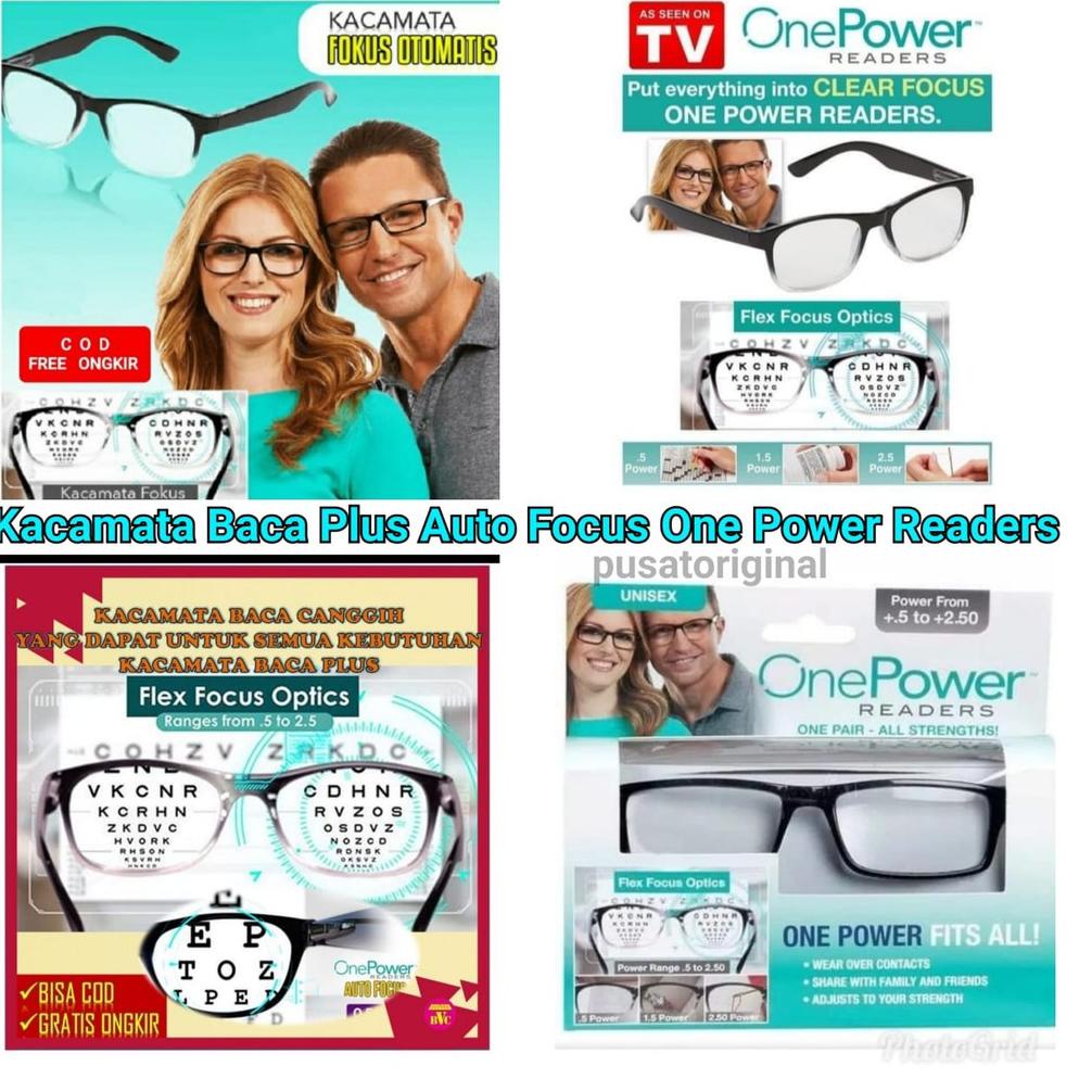 Kacamata Baca Plus Auto Focus Adjust Ajaib Fokus Otomatis - Kaca Mata One Power Readers 0NB8K6396