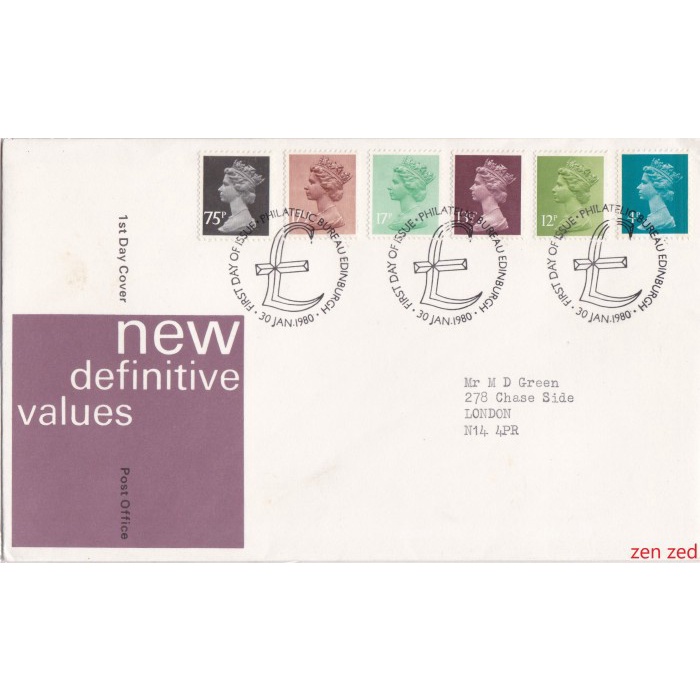 

A828 Prangko Inggris FDC 1980 Queen Elizabeth II 1 Pcs