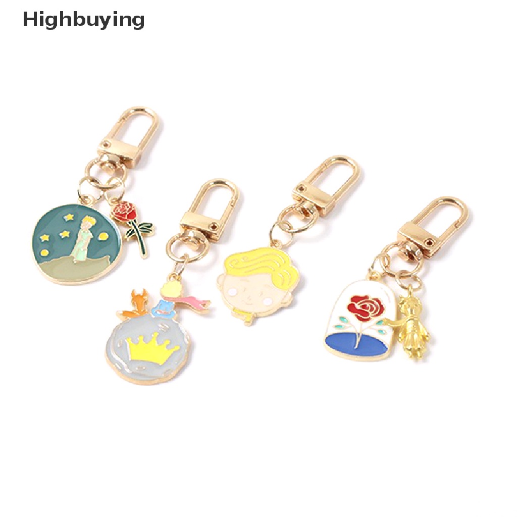 Hbid 1pcs Lovely Rose Boy Little Prince Pendant Key Chain Gantungan Kunci Planet Rubah Kecil Glory