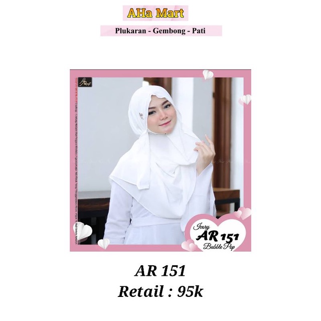 Hijab Instan AR 151 Ivory ✅ Ar Rafi ✅ Ori Agen Resmi ✅ Diskon Reseller