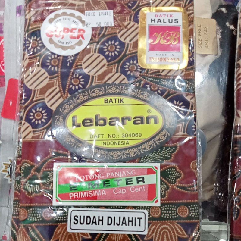 KAIN BATIK SARUNG LEBARAN POTONG PANJANG 2 METER (SUDAH JAHIT)