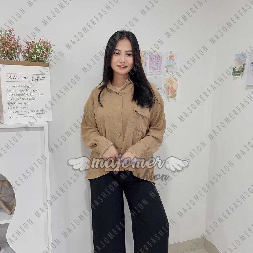 MAJOMER | ESSY SHIRT - KEMEJA BASIC WANITA