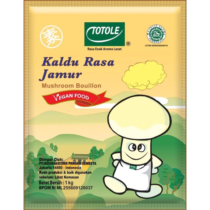 

Totole Kaldu Jamur 1kg Halal MUI Bumbu Totole Rasa Jamur 1000 gram