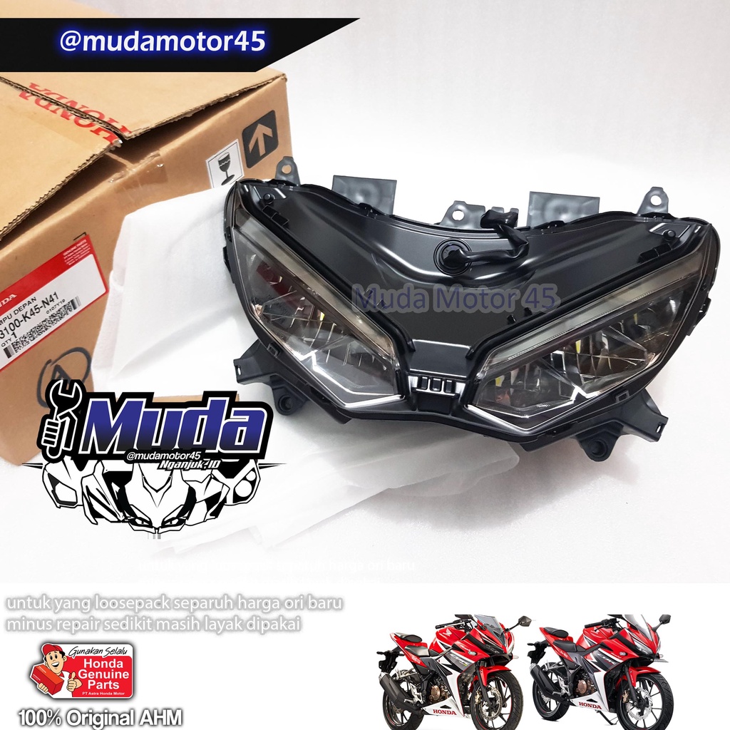 REFLEKTOR LAMPU DEPAN ALL NEW CBR150R K45G K45N LED FACELIFT 33100-3310A-K45-N41 MIKA KAP RUMAH HEAD