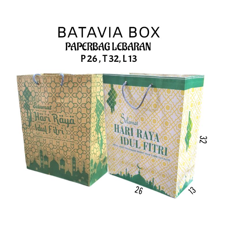 

Paper bag Lebaran tebal uk P26 L13 T32 MINIMAL 10 PCS