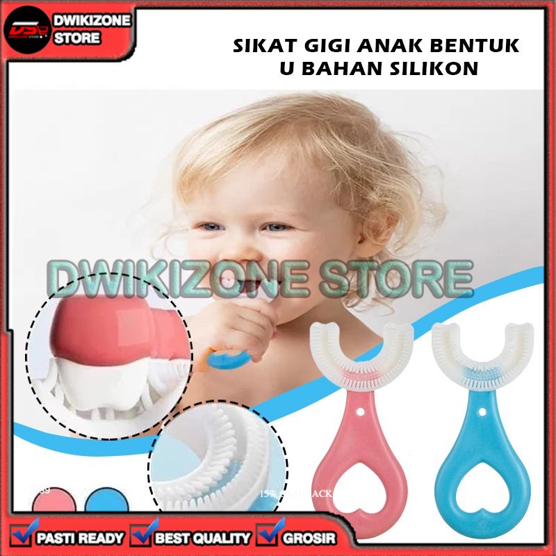 [DZS] SIKAT GIGI BAYI ANAK BENTUK U SILIKON SILICONE TRAINING TOOTHBRUSH SHAPE BABY