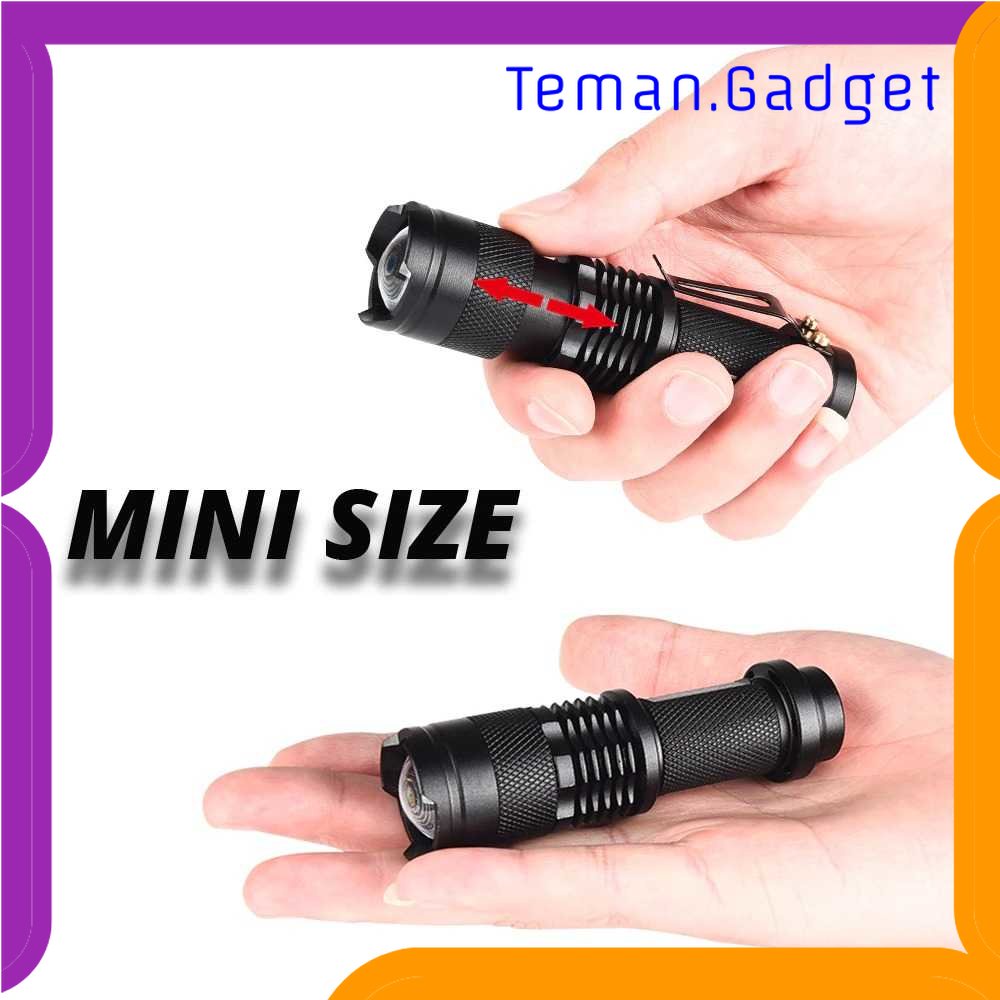 TG-SNT Shustar Senter LED Mini Flashlight USB Rechargerable XPE + COB - S-002