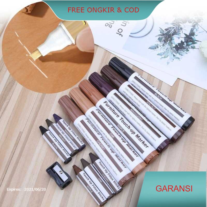 

Best Promo Set Spidol Pewarna Kayu Wood Repair Sticks Marker 6PCS - YL228