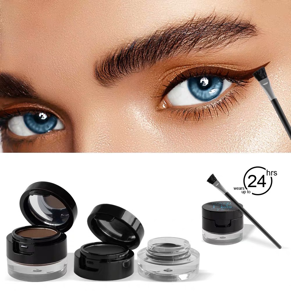 LUCKYMALL GLAZZI FIT ME 2 IN 1 EYEBROW EYELINER CREAM LONGLASTING WATERPROOF 24 HOURS JAM LONG LASTING TAHAN LAMA ANTI AIR