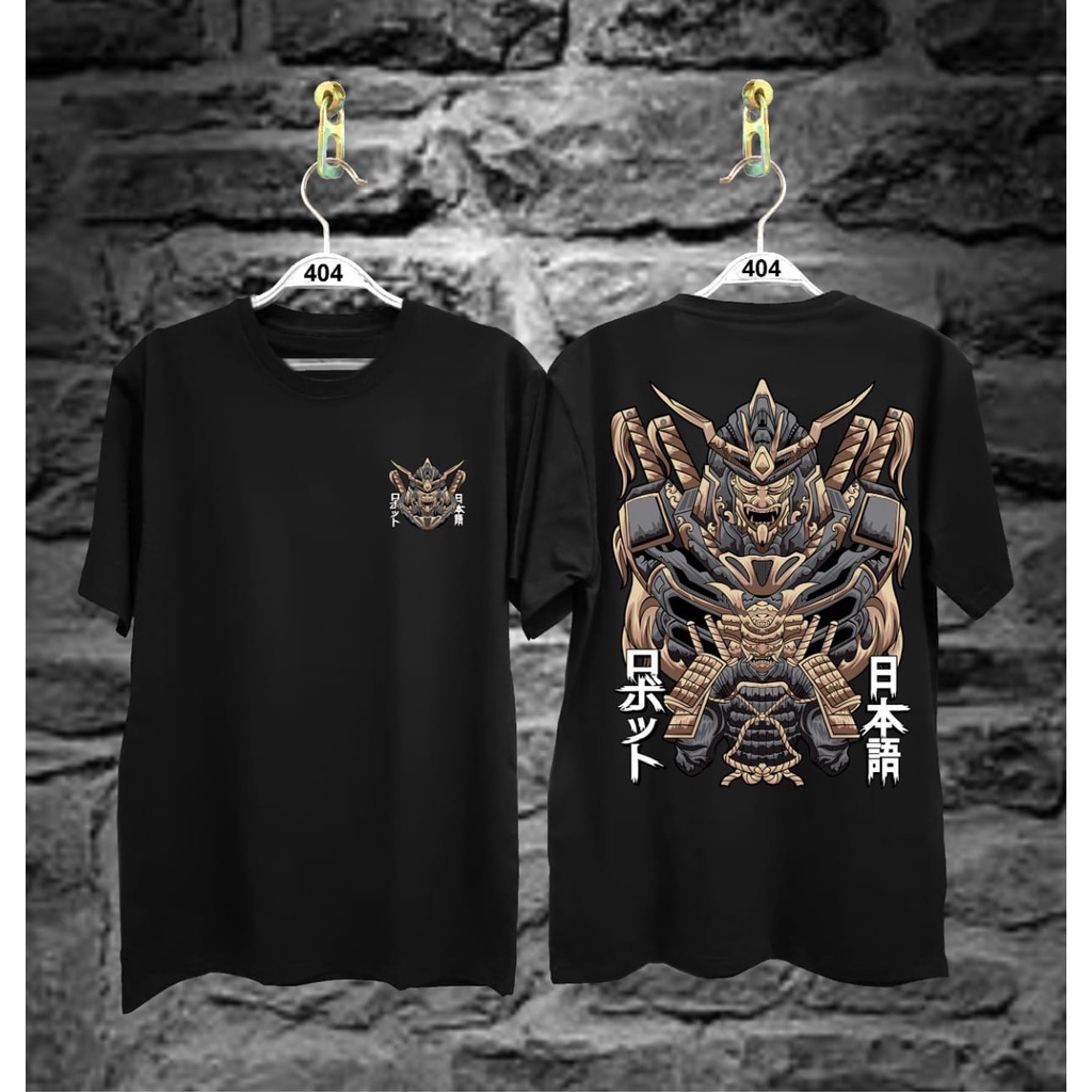 Kaos Tshirt Pria Terbaru Samurai Jepang Since 1987 Warna Hitam Distro Lengan Pendek Motif Sablon Bergambar Keren