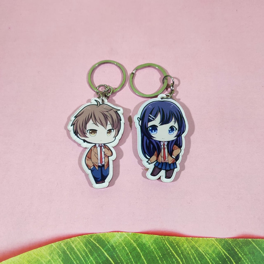 Gantungan Kunci Akrilik - Keychain Anime Seishun Buta Yarou - Rascal Does Not Dream of Bunny Girl Se