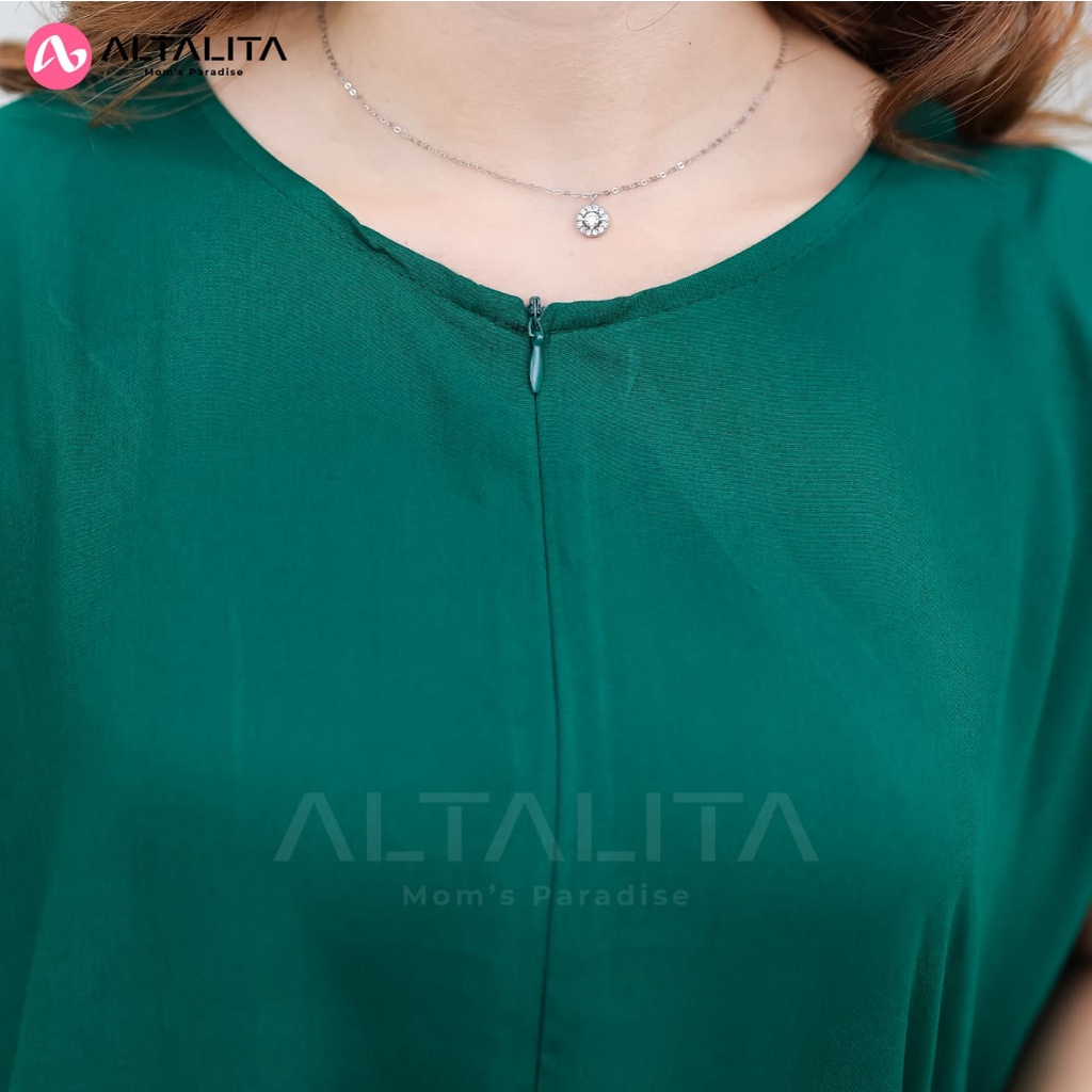 Altalita - Daster Polos Ruffle Kekinian Busui Jumbo LD 120 | Daster Viral Busui Pendek Polos Terbaru | Daster Jumbo Polos Rempel Bawah Bahan Rayon Premium