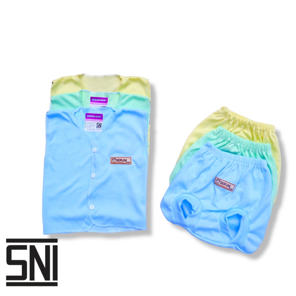 Setelan Baju Bayi Kutung Newborn 0-4 Bulan Seruni Baby