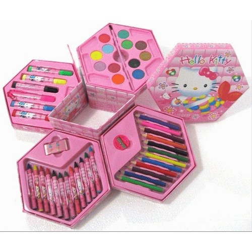 Crayon Hexagon Set Karakter Lucu Reseller Welcome Barang Unik China