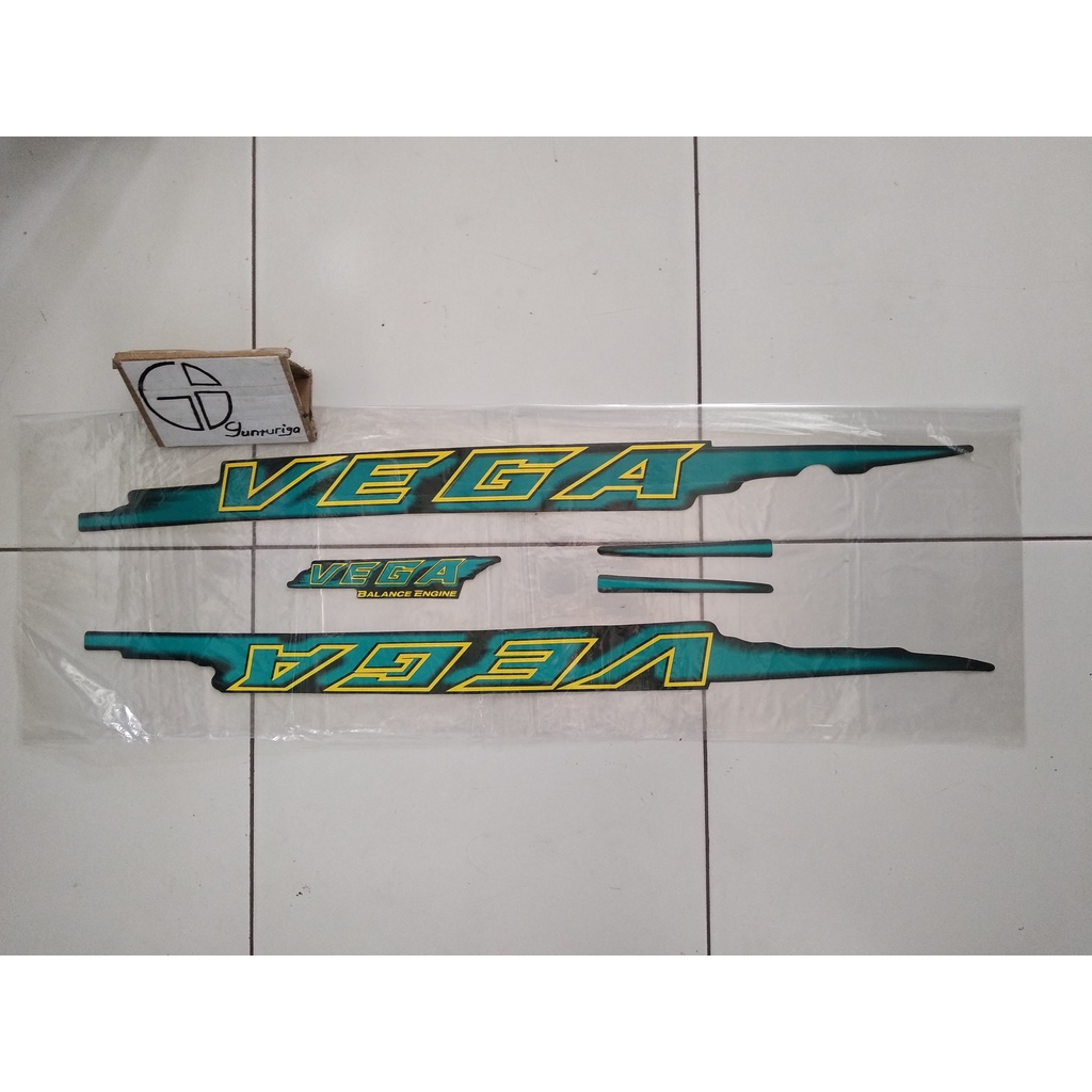 Striping Sticker Lis Yamaha Vega Lama 1998 1999 2000 Hijau