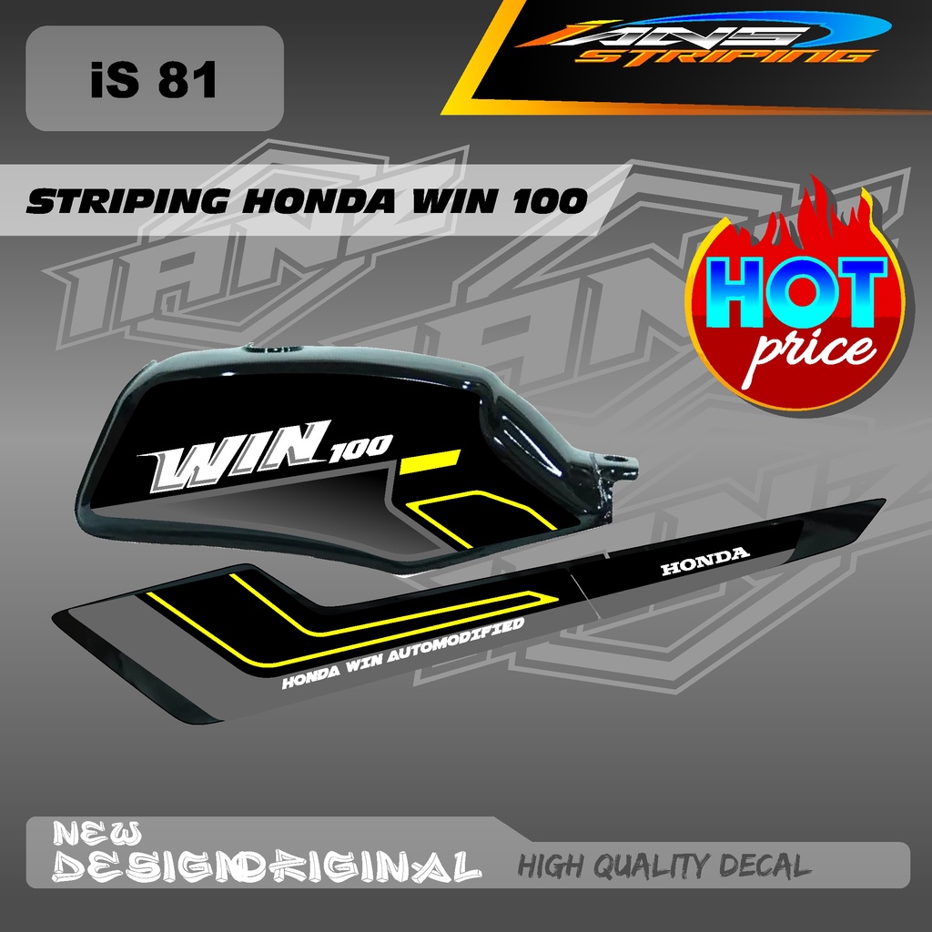 TERMURAH STRIPING BODY WIN 100 CUSTOM  VARIASI HOLOGRAM /NON HOLOGRAM STIKER MOTOR /LIST BODY MOTOR IS81