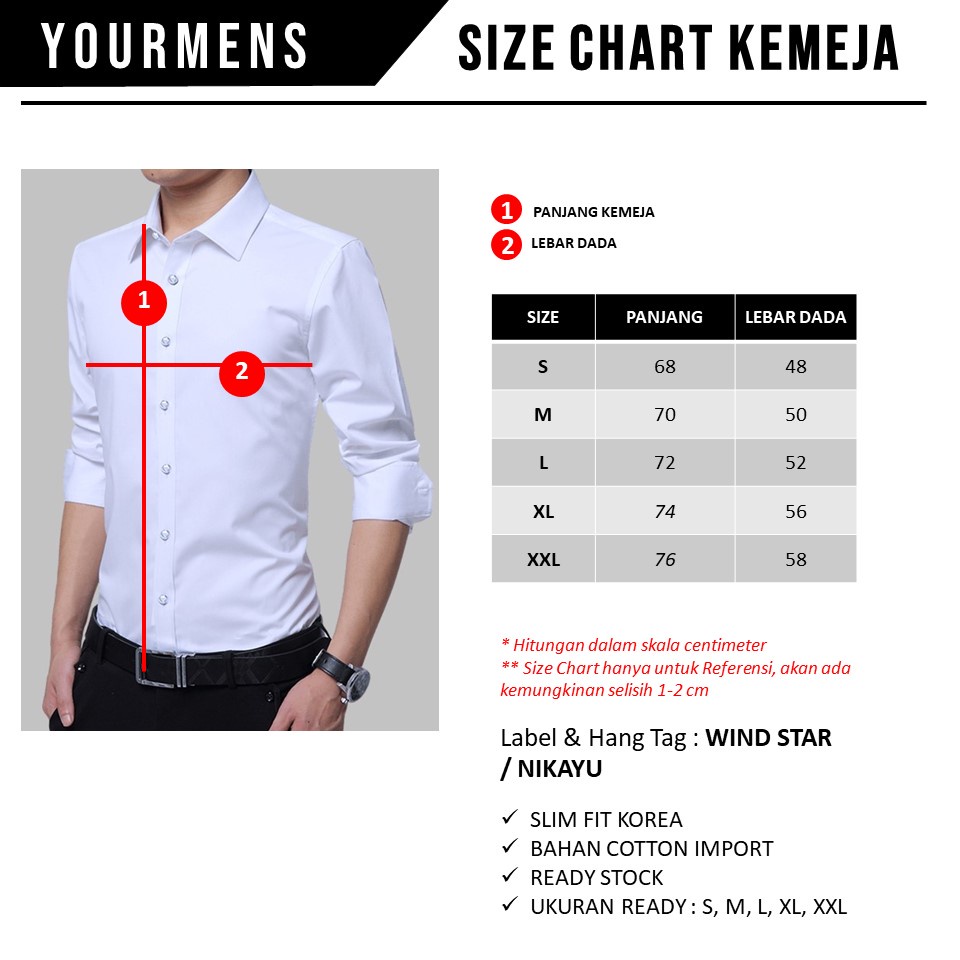 KEMEJA POLOS PRIA COWOK SLIMFIT KERJA KANTOR LENGAN PANJANG SLIMFIT