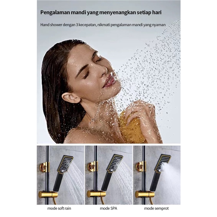 shower kamar mandi satu set 4 Dalam 1 Panas-Dingin Dengan Faucet / set sower kamar mandi tembaga lengkap / Sprayer Faucet Panas Dan Dingin Set Kamar Mandi