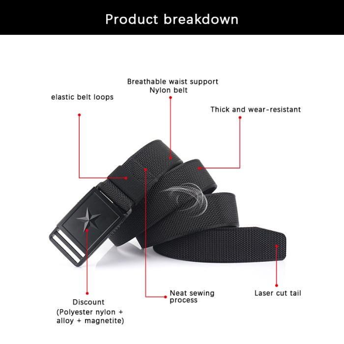 IKAT-PINGGANG-PRIA- BITZEN TACTICAL SABUK MAGNETIC IKAT PINGGANG PRIA PREMIUM NYLON CANVAS