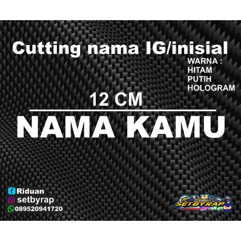 

stiker cutting nama sendiri