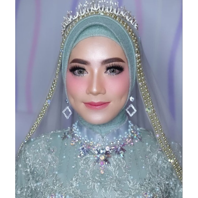 spon ati pelapis hijab segi empat pengantin