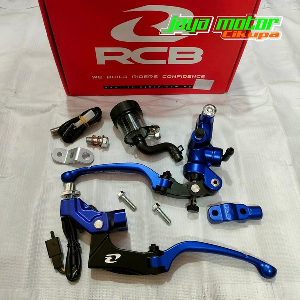 RCB Master Brake Pump master rem S1 kanan Radial 14 mm Kiri kabel Blue Biru