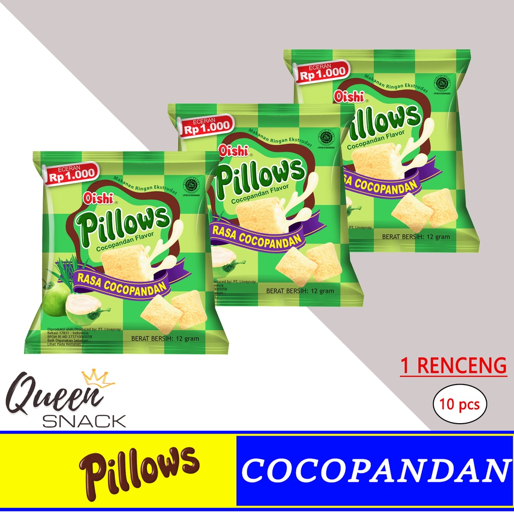 

Snack Oishi Pillows Cocopandan Satu Renceng