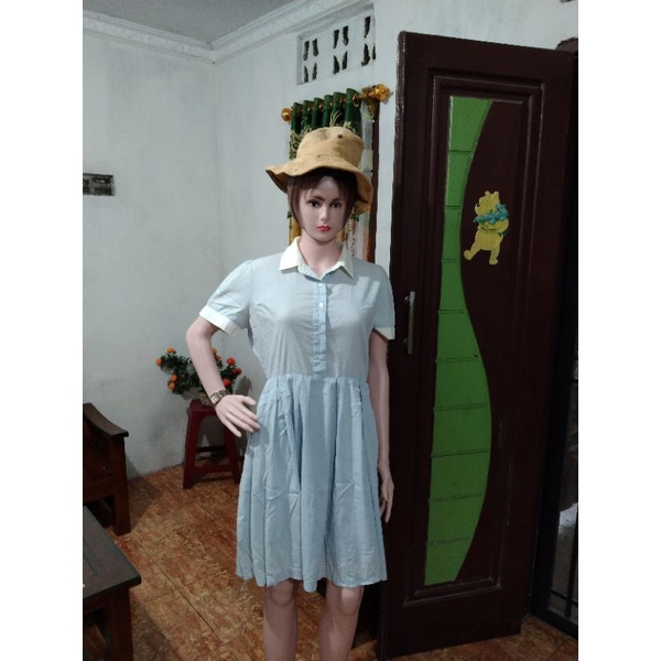 dress biru muda