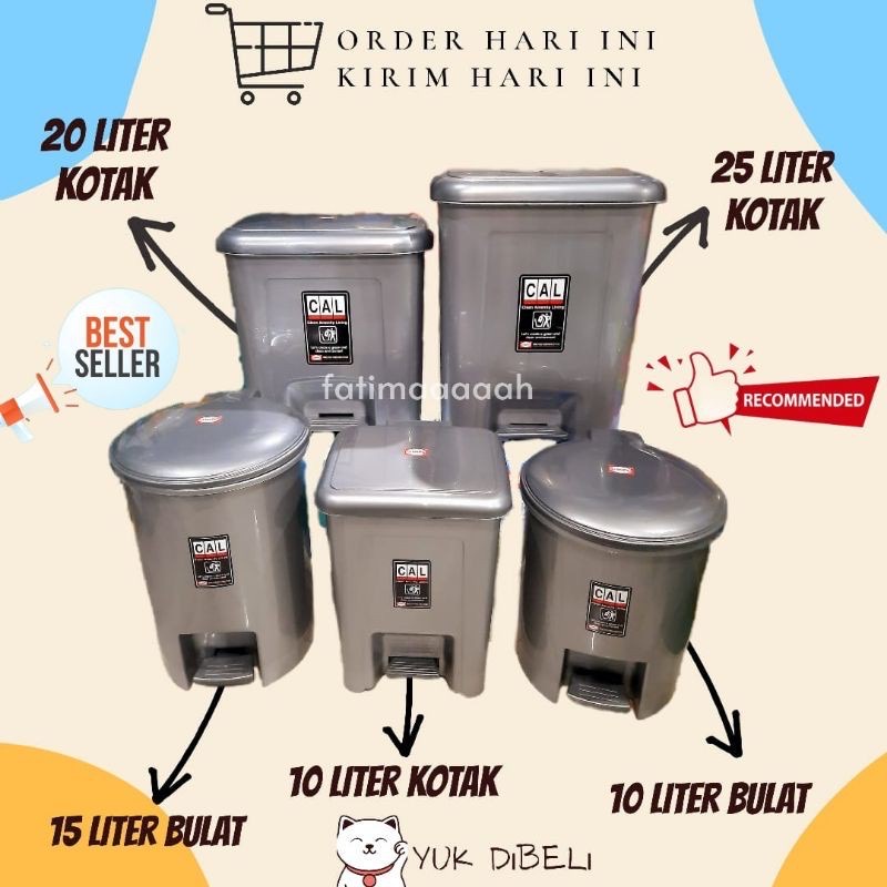 EKSPEDISI - SHINPO Tempat Sampah Injak 10 15 20 25 Liter