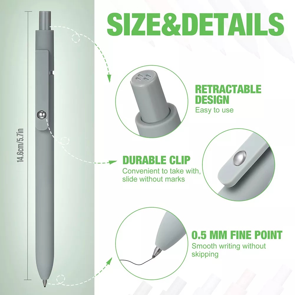Morandi Color Press Type Neutral Pen Alat Tulis Siswa Kantor Sekolah Perlengkapan Alat Tulis Anti-Letih Press Pen Rolling Dekompresi Office Penna