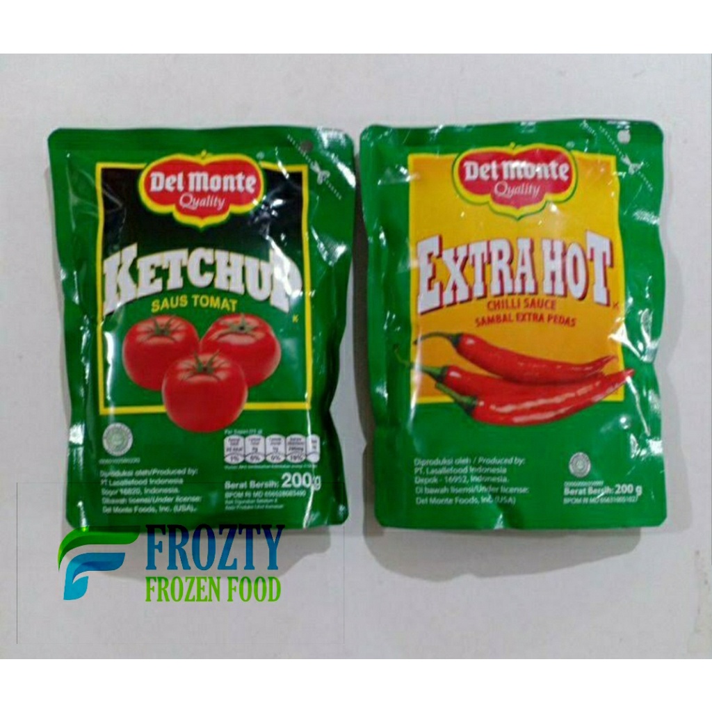 Delmonte saus tomat 200gr, Delmonte saus extra pedas 200 gr