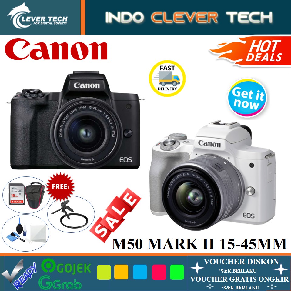 Canon EOS M50 Mark II KIT 15-45 Mirrorless Digital Camera