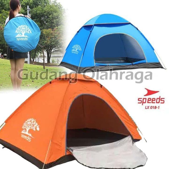 Tenda Camping 2 Orang Lipat Portable Indoor Outdoor SPEEDS LX018-1 - Orange