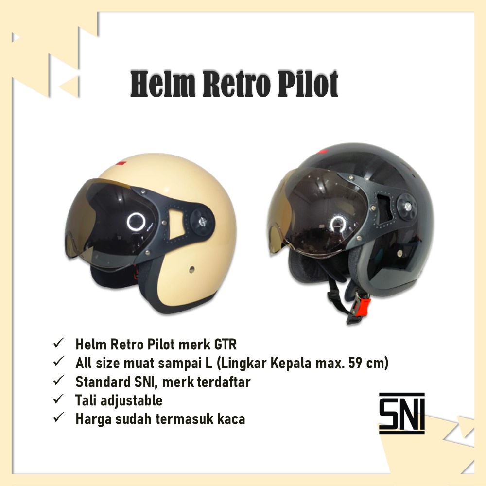Helm Retro Bogo Pilot Italy