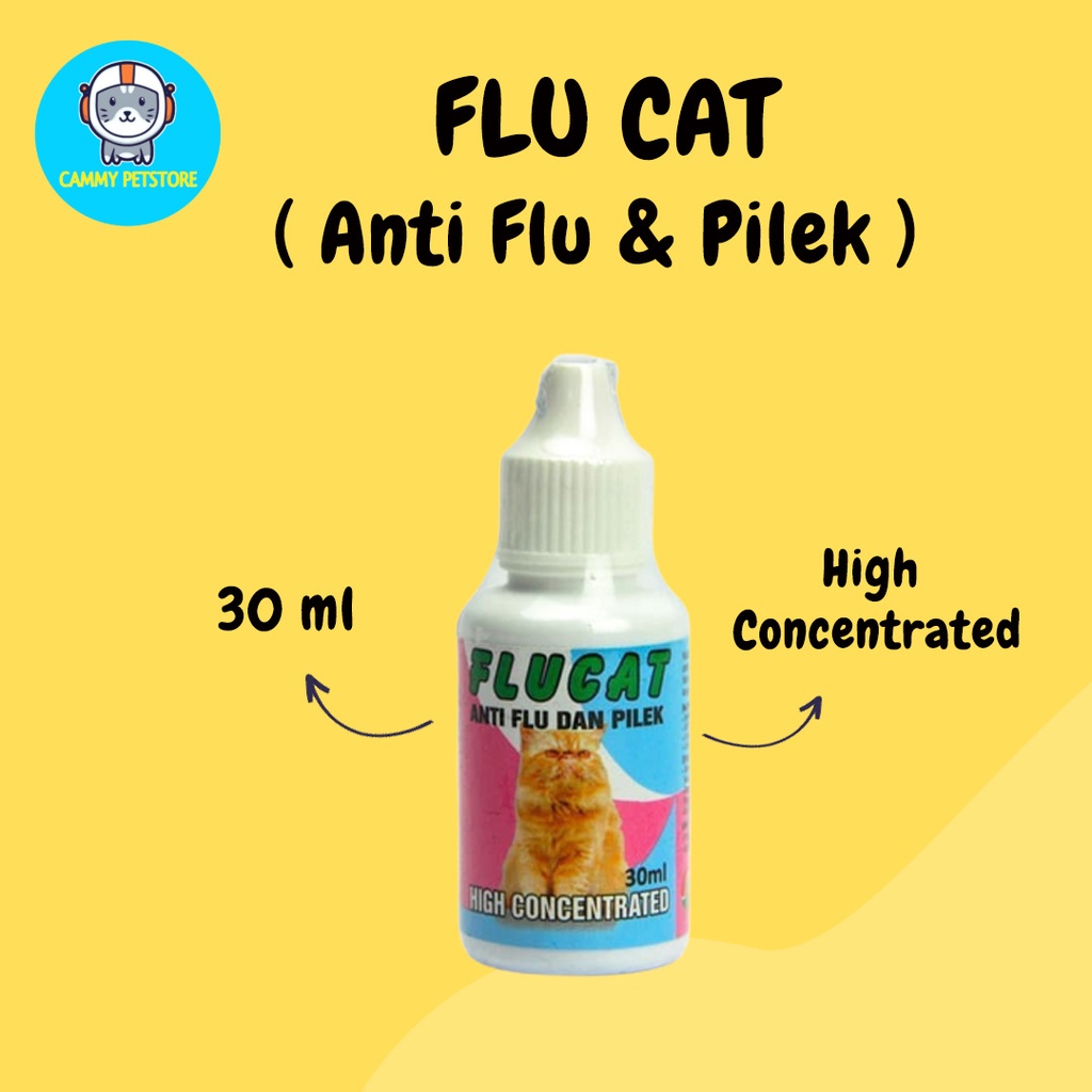 Obat Flu Kucing Terampuh FLU CAT 30ml - Obat Pilek Untuk Kucing