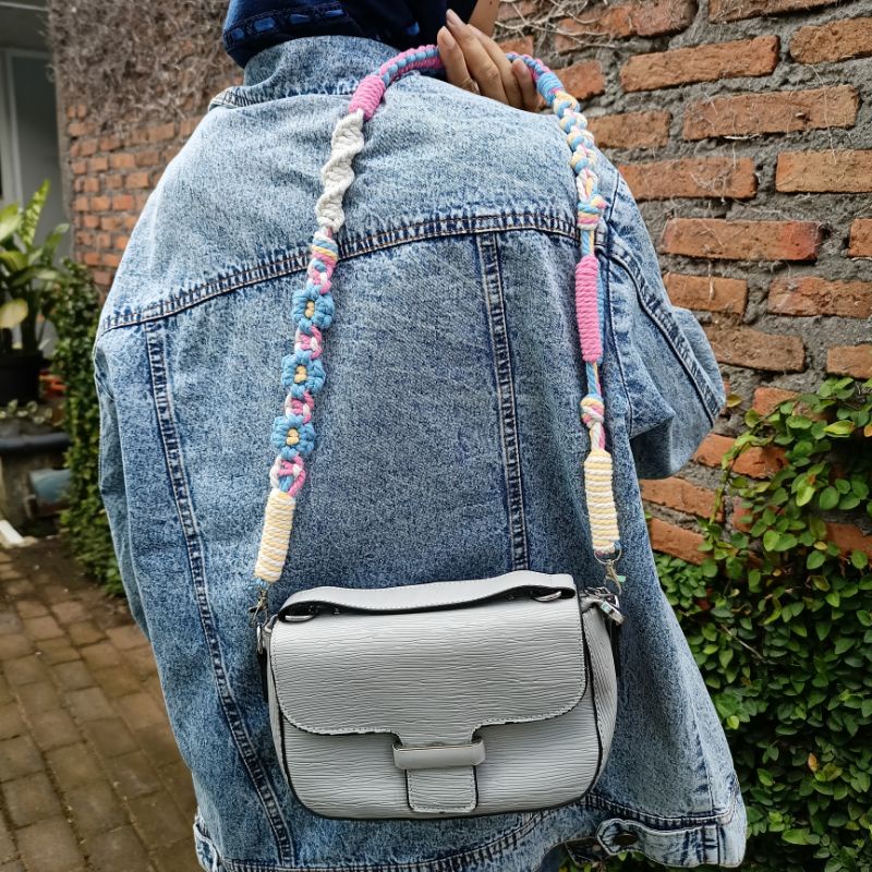 Strap Bag Macrame Sun Flower AesthetiCraft | Sling Bag