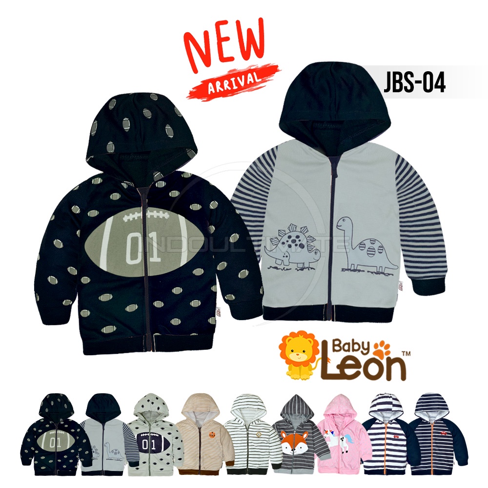 Jaket Anak Bayi Jaket Kupluk Bayi Resleting BABY LEON Jaket Anak Bayi Balita Baju Bayi JBS-04 Jaket Bayi Newborn