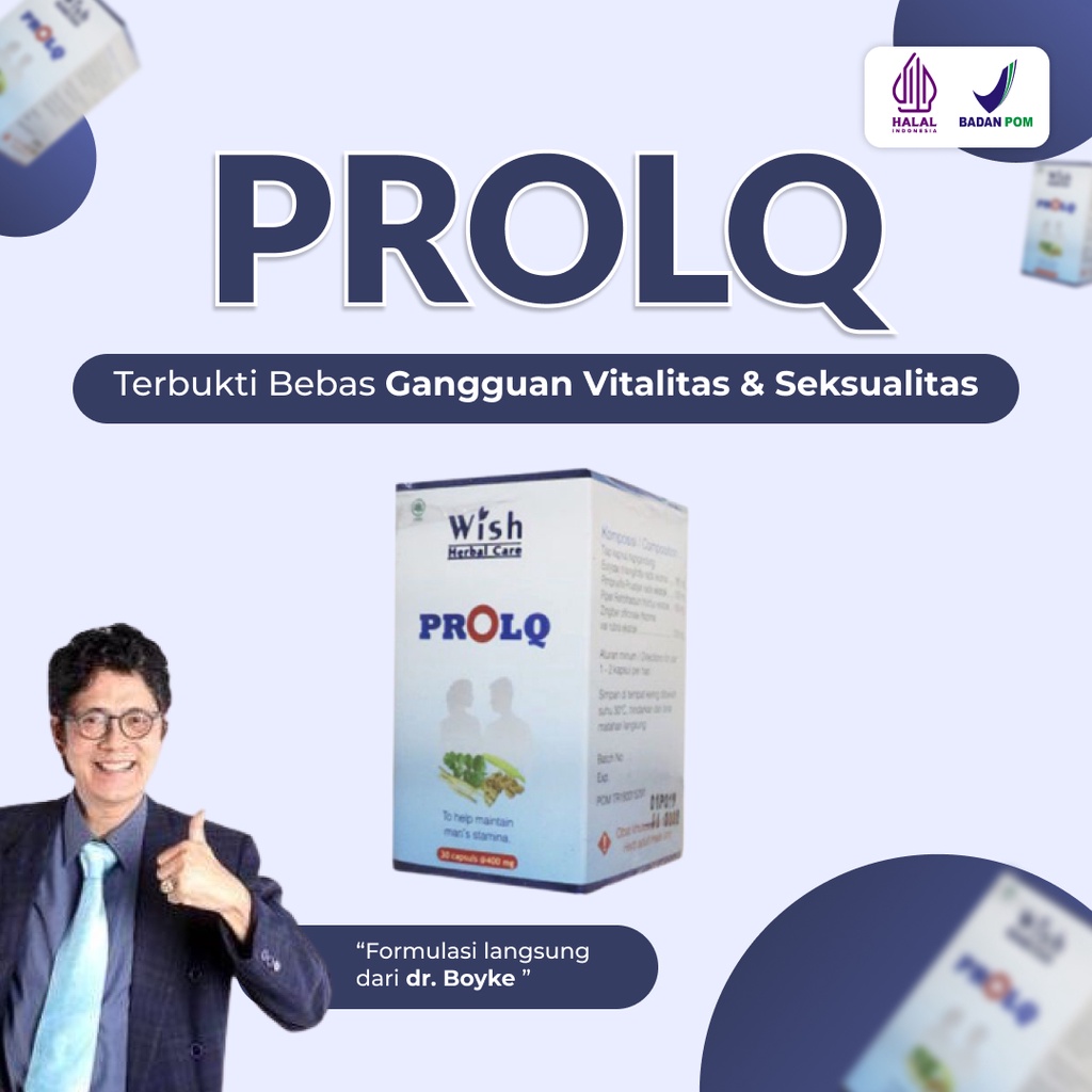 Obat Kuat Pria Dr Boyke PROLQ KAPSUL Suplemen Herbal Pria Dewasa BPOM HALAL 100% ORIGINAL
