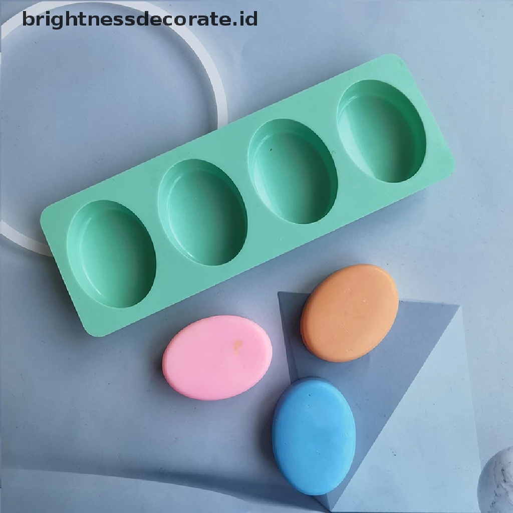 [Birth] Cetakan Sabun Silikon Handmade 4rongga Type Bar Making Mould Tool Resin Craft [ID]