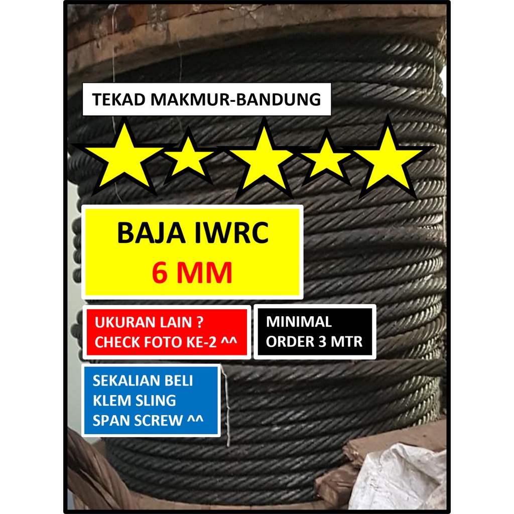 Sling Baja IWRC 6 mm - Kawat Kabel Wire Rope Seling