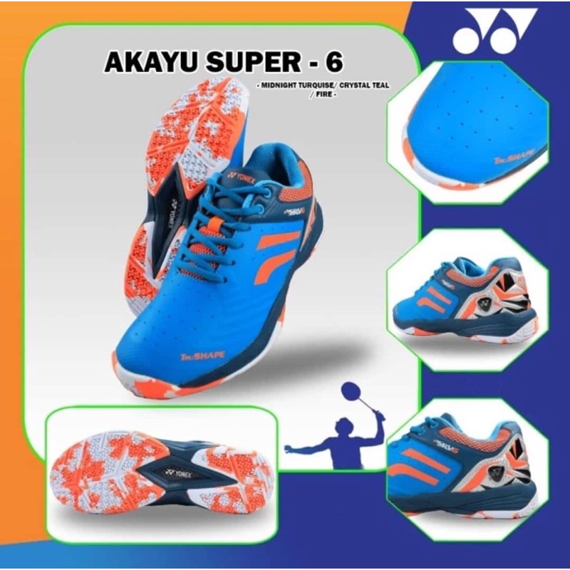 Sepatu Badminton Yonex AKAYU SUPER -  6 100% original