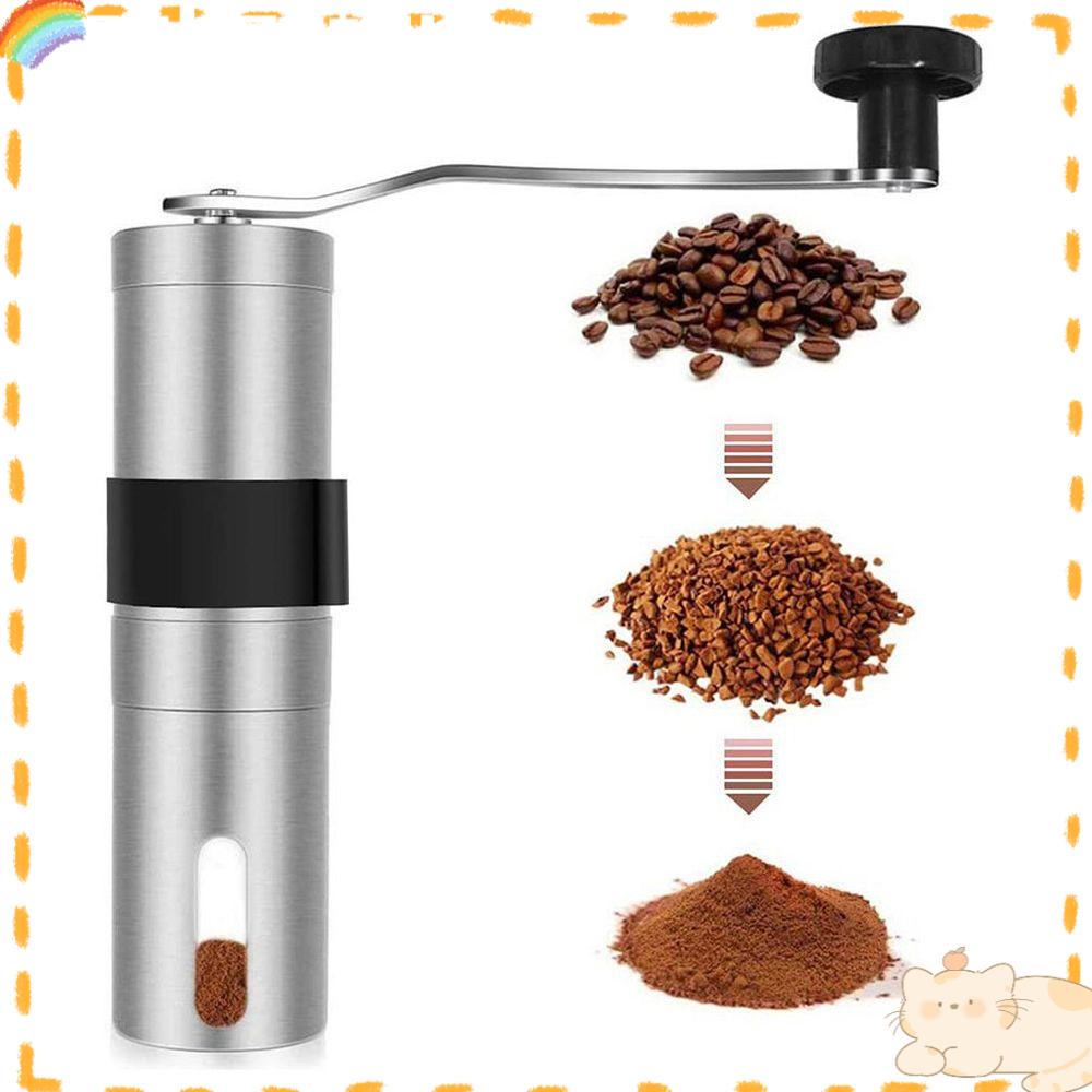 Solighter Penggiling Kopi Manual Coffee Accessories Alat Dapur Gadget Burr Grinders Stainless Steel