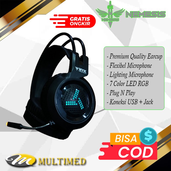 Headset Gaming Nyk Hs-N07 / HS N07 / HSN 07 ORIGINAL