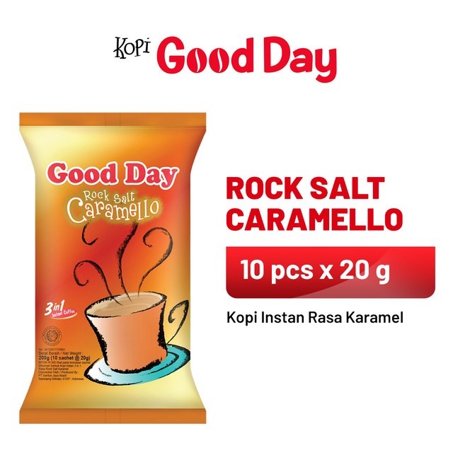 

GOOD DAY ROCK SALT CARAMELLO 1 PACK (10 x 20 gr)