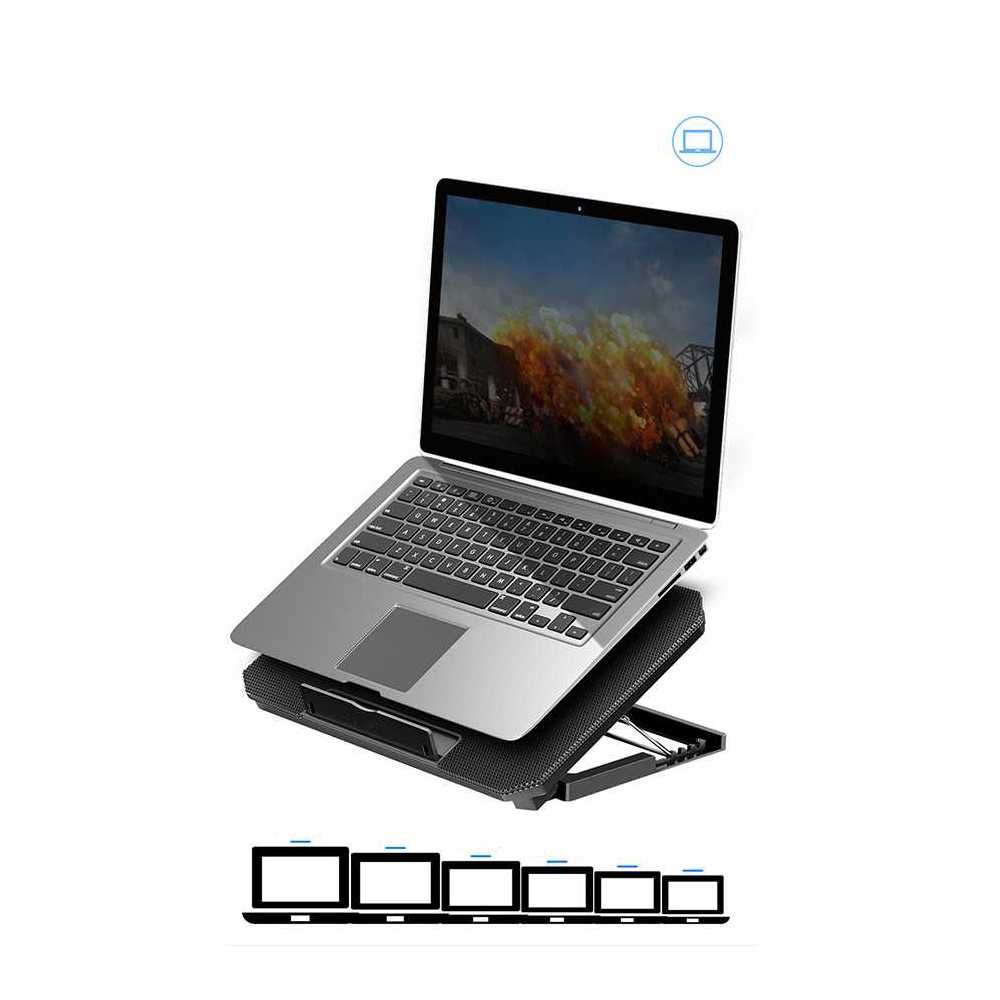 Cooling Pad Laptop 2 Kipas Alas Pendingin Laptop Adjustable Speed Fan USB Kabel