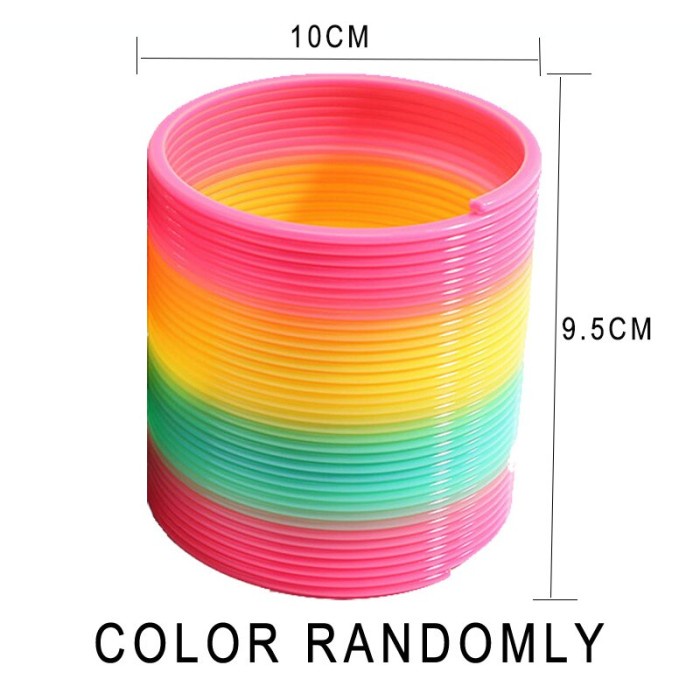 Mainan Anak Per Pegas Spiral Rainbow Spring Big Size Slinky Toys Game