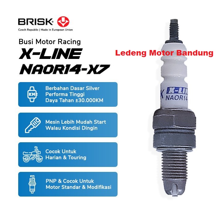 Brisk Busi NAOR1 X-Line Racing Motor Supra Astrea Grand Jupiter Mio