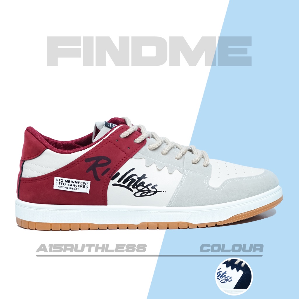 SEPATU SNEAKERS PRIA BERTALI KAMBINASI WARNA CAKEP KEKINIAN BAHAN PU BERKUALITAS IMPORT A15RUTHLESS